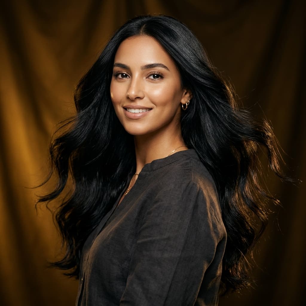 Cheveux longs et brillants